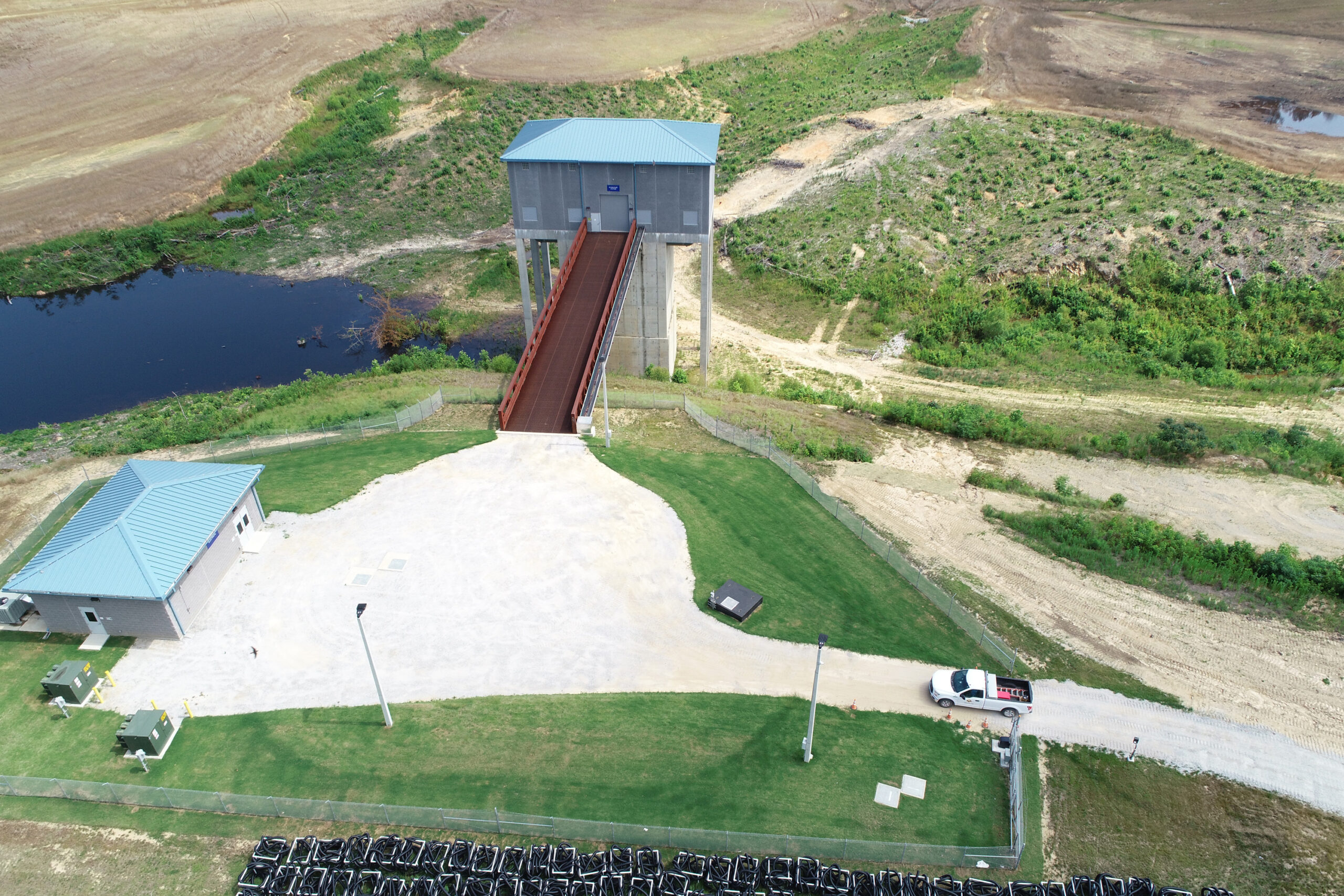 Pump Station with Bridge