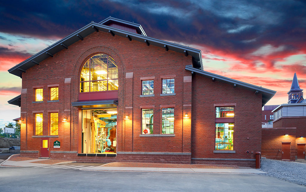 Brick Building with Architectural Glass Window