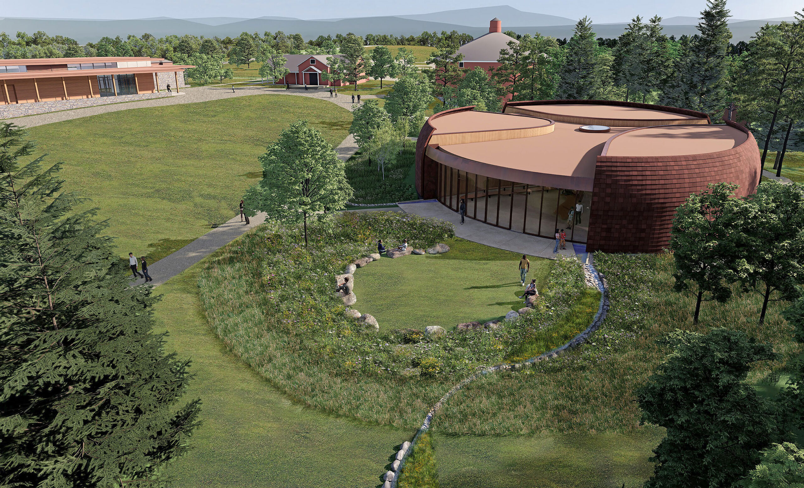 Rendering of the Shelburne Museum Perry Center for Native American Art in Vermont
